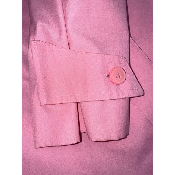 Vintage Pink Trench Coat Women's Aurora International by Miss Abbey Long Sleeve - Picture 10 of 10